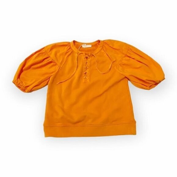 Ulla Johnson James bell-sleeve cotton top in marigold, Size S, New with tag - Picture 5 of 14